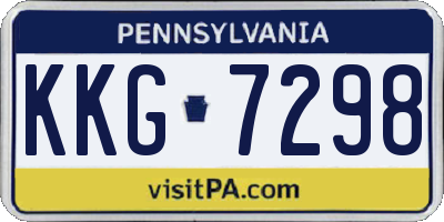 PA license plate KKG7298