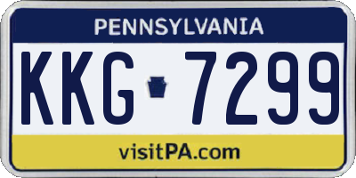 PA license plate KKG7299