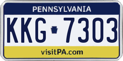 PA license plate KKG7303
