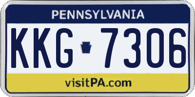 PA license plate KKG7306