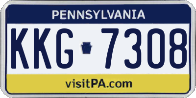PA license plate KKG7308
