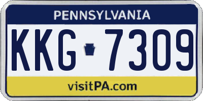 PA license plate KKG7309