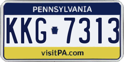 PA license plate KKG7313