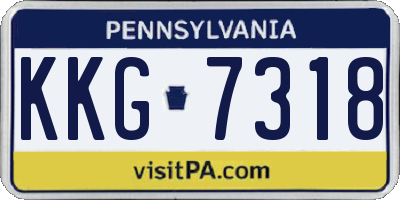 PA license plate KKG7318
