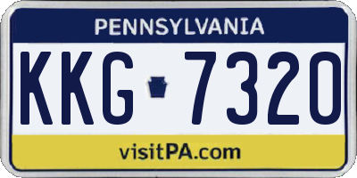 PA license plate KKG7320