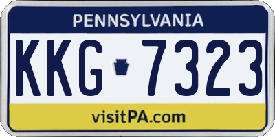 PA license plate KKG7323