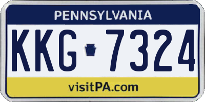 PA license plate KKG7324