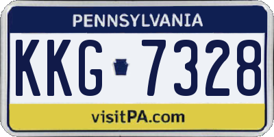 PA license plate KKG7328