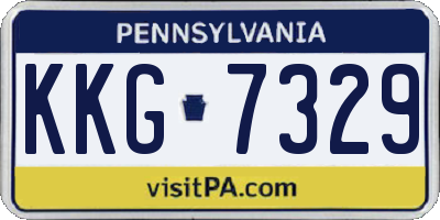 PA license plate KKG7329