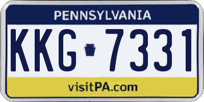 PA license plate KKG7331