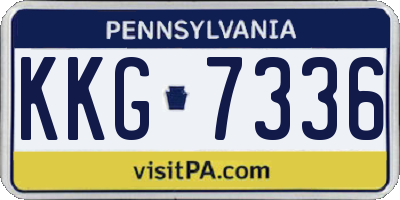 PA license plate KKG7336