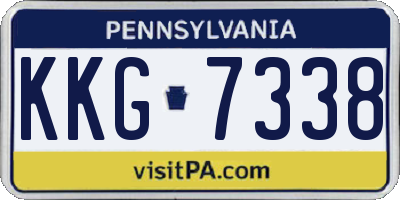 PA license plate KKG7338