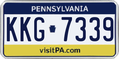 PA license plate KKG7339