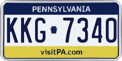 PA license plate KKG7340
