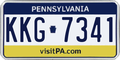 PA license plate KKG7341