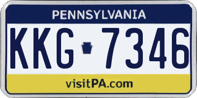 PA license plate KKG7346