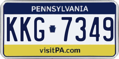 PA license plate KKG7349