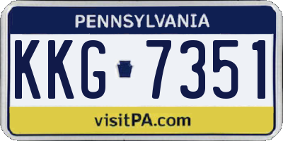 PA license plate KKG7351