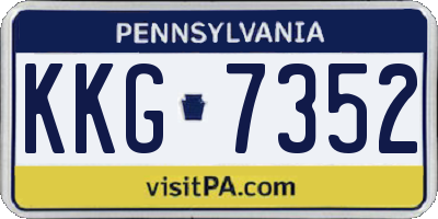 PA license plate KKG7352