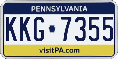 PA license plate KKG7355