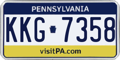 PA license plate KKG7358