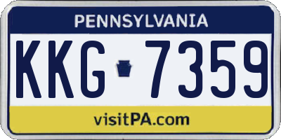PA license plate KKG7359