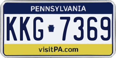 PA license plate KKG7369