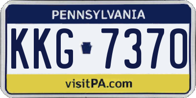 PA license plate KKG7370
