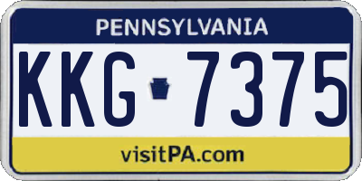 PA license plate KKG7375