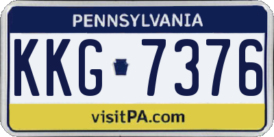 PA license plate KKG7376
