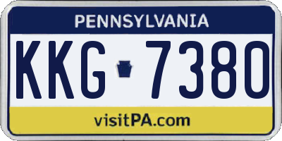 PA license plate KKG7380