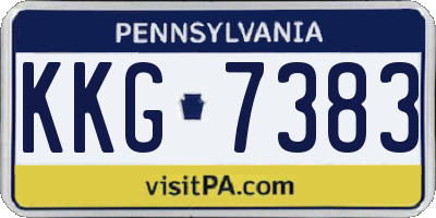 PA license plate KKG7383