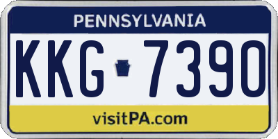 PA license plate KKG7390