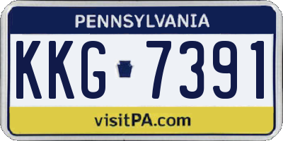 PA license plate KKG7391