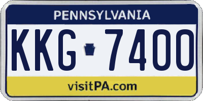 PA license plate KKG7400