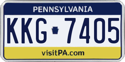 PA license plate KKG7405