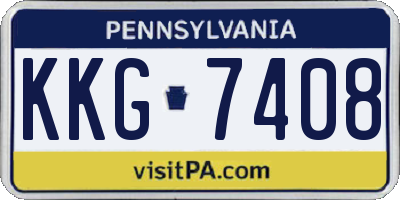 PA license plate KKG7408
