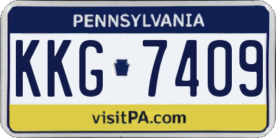 PA license plate KKG7409