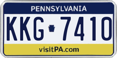 PA license plate KKG7410