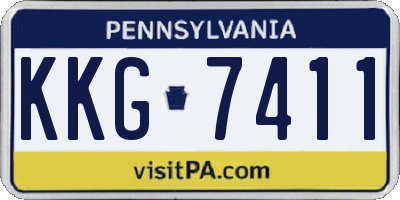 PA license plate KKG7411