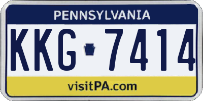 PA license plate KKG7414