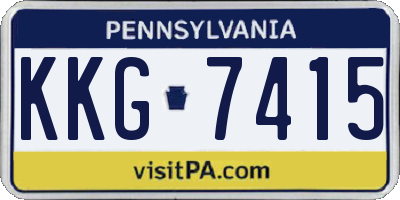 PA license plate KKG7415