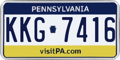 PA license plate KKG7416