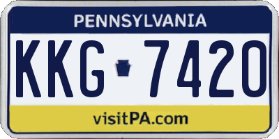 PA license plate KKG7420
