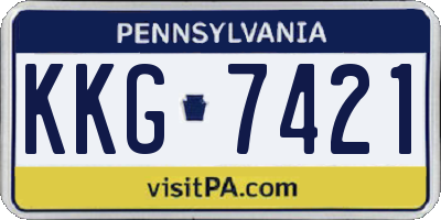 PA license plate KKG7421