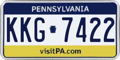 PA license plate KKG7422