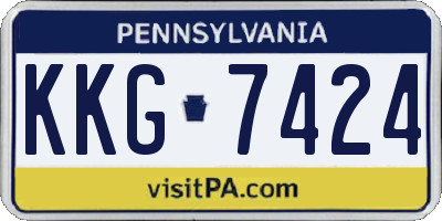 PA license plate KKG7424