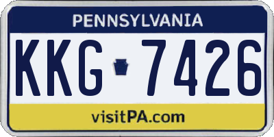PA license plate KKG7426