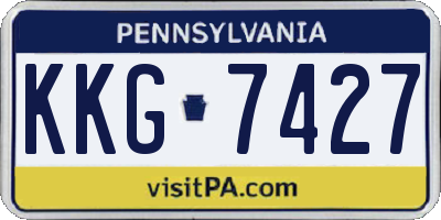 PA license plate KKG7427
