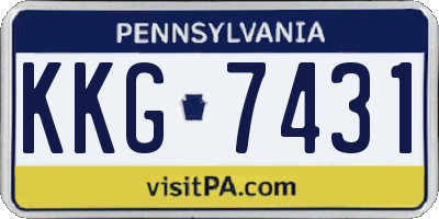 PA license plate KKG7431
